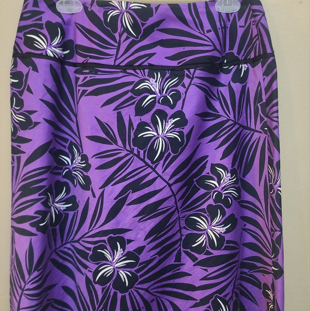 Printed skirt w/ side zipper